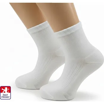 Pánské ponožky Pánské polofroté ponožky R65 45-47 Bílá