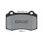 Sada brzdových destiček, kotoučová brzda PAGID T1804N