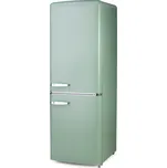 Retro lednice s mrazákem PRIMO PR196RKMG, zelená