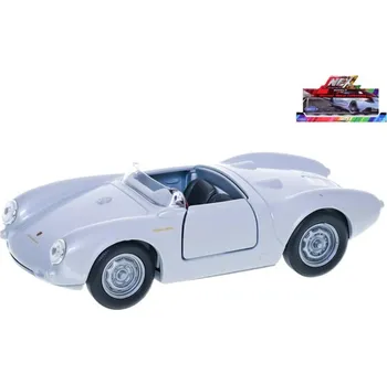 Hračka Welly Auto model Porsche 550 Spyder kov PB 12cm stříbrné