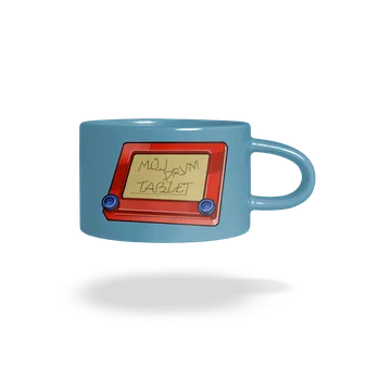 Bastard Můj první tablet hrnek makronka Blue Macaron