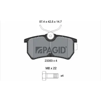 Brzdová destička Sada brzdových destiček, kotoučová brzda PAGID T5118N