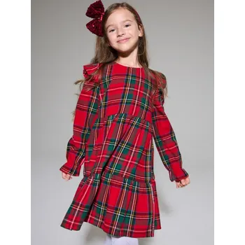 Dívčí šaty Sinsay - Kostkované šaty s volánky - červená - 550GR-MLC - 550GR-MLC-104