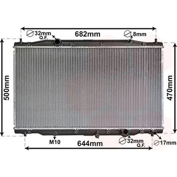 Chladič motoru VAN WEZEL chladič, chlazení motoru 25012226