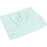 Canpol Babies Měkká osuška s kapucí, 100x100cm - s oušky, tyrkysová