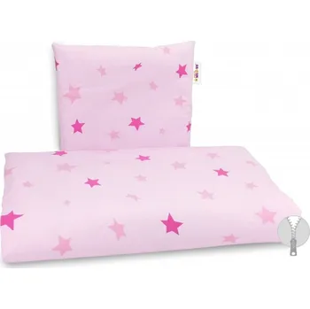 Baby Nellys 4-dílná sada do kočárku, Baby Nellys - Hvězdičky růžové