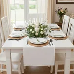 Ubrus, Stříbrný třpyt, bílý