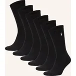 Polo Ralph Lauren Pánské Ponožky, 6 Párů V Balení, 002 black, 40