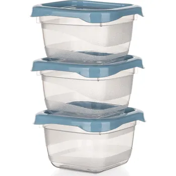 Dóza na potraviny BANQUET dóza čtverc. 0,1l 6,5x6,5x4cm PH TRA/MO (3ks) CULINARIA