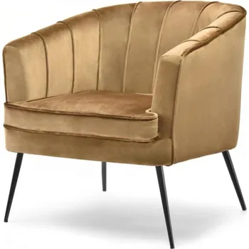 Křeslo Čalouněné křeslo RUBRAS - zlaté / černé