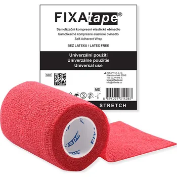 Náplast FIXAtape Stretch 7,5 × 450 cm červené