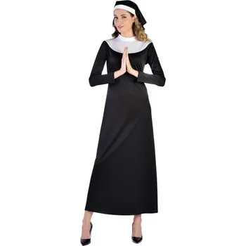 Karnevalový kostým Dámský kostým jeptiška, dlouhý - M