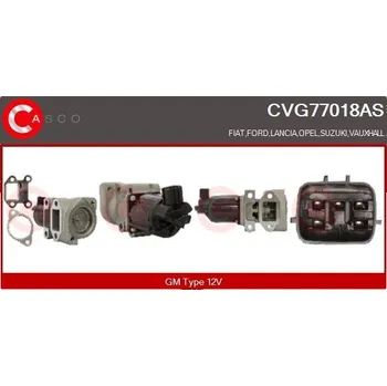 Ventil palivového systému AGR-Ventil CASCO CVG77018AS