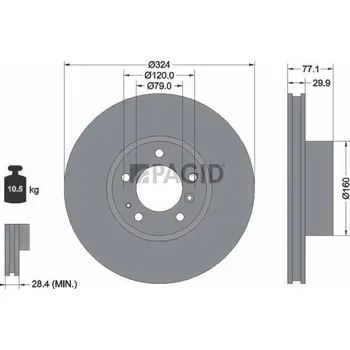 Brzdový kotouč Brzdový kotouč PAGID 50426N