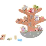JOUECO DŘEVO Balanční strom zvířátka 19 dílků (dřevěná hračka)