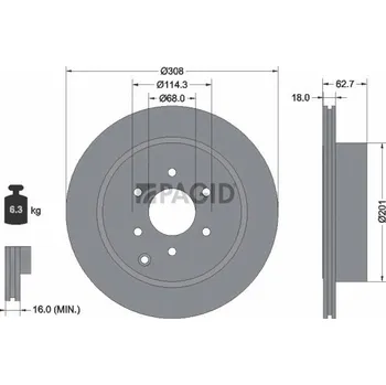 Brzdový kotouč Brzdový kotouč PAGID 54816NC