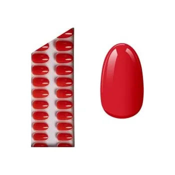 Make-up Miss Sophie Press On Nails Lipstick Red Press On Nails Short Round Vyhlazovací kartáč