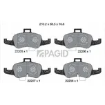 Sada brzdových destiček, kotoučová brzda PAGID T2843N
