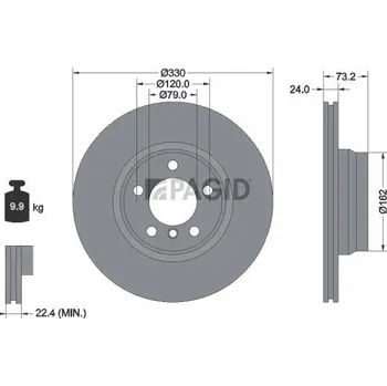 Brzdový kotouč Brzdový kotouč PAGID 55420NHC