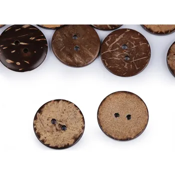 Knoflík Knoflík kokos oboustranný velikost 24", 28", 32", 36", 40", 48", malé, 7 (32") přírodní stř.