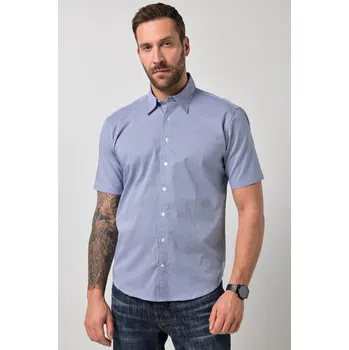 Pánská košile JP1880, Plus size Business košile JP1880, business, krátké rukávy, Kent límeček, Modern střih, do 8XL pro plnoštíhlé nadměrná velikost, 846150716-1452, modrý, 3XL, Plus size oblečení, Oblečení pro vysoké muže, Nadměrné velikosti, Oblečení pro plnoštíhlé.