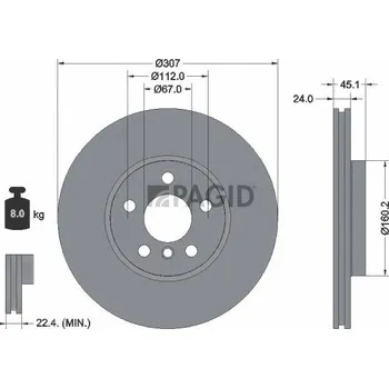 Brzdový kotouč Brzdový kotouč PAGID 56472NHC