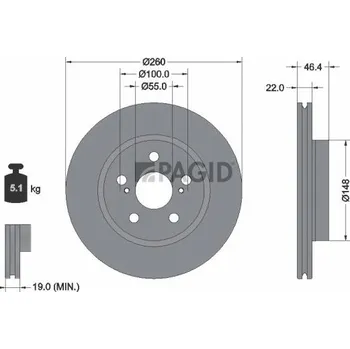 Brzdový kotouč Brzdový kotouč PAGID 56454NC