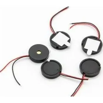 Síťový kabel Piezobzučák 14mm,napájení 1-30V/5mA s vývody