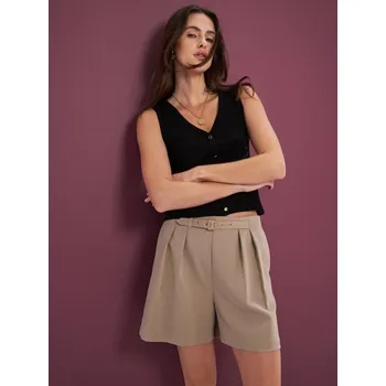 Sinsay - Rovné šortky - béžová - 177HC-08X - 177HC-08X-M