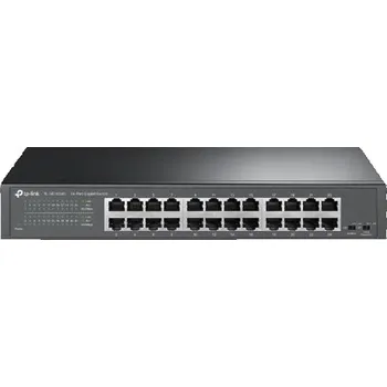 Switch 24-Port Gigabit Switch PORT: 24× Gigabit RJ45 Ports SPEC: 1U 13-inch Rack-mountable Steel Case FEATURE: Plug and Play