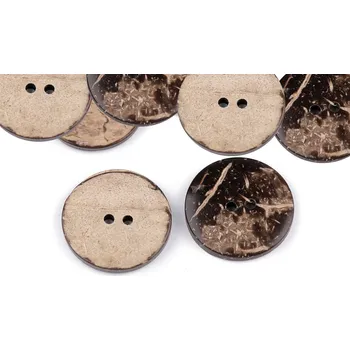 Knoflík Knoflík kokos oboustranný velikost 24", 28", 32", 36", 40", 48", malé, 4 (40") přírodní stř.