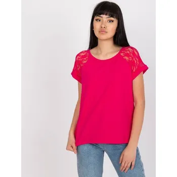 Dámské tričko Triko dámské krátký rukáv s krajkou 7841 RUE PARIS