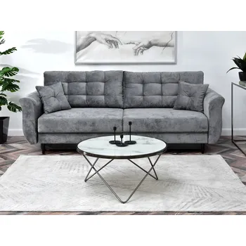 Konferenční stolek Konferenční stolek RAMAL - bílý mramor / černý