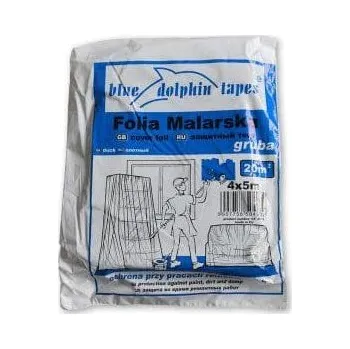 Zakrývací fólie na malování HASOFT Zakrývací fólie silná 4x5 m 41 µm - odběr pouze po balení 15ks