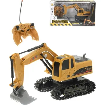 autodráha RC Bagr pracovní stroj na vysílačku 27MHz 6 funkcí na baterie Světlo USB