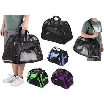 Taška pro psa a kočku Přepravní taška pro psa a kočku XJ5554 (Přepravní taška pro psa a kočku - černá 42,5 × 20 × 32 cm do 10 kg – skládací, voděodolná)