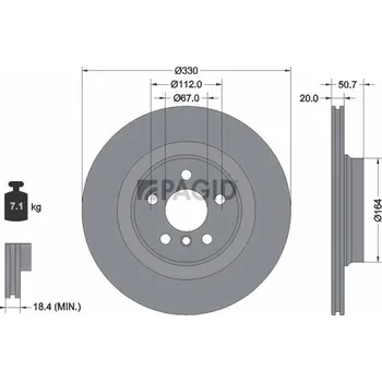 Brzdový kotouč Brzdový kotouč PAGID 56068NHC
