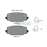 Sada brzdových destiček, kotoučová brzda PAGID T4299N