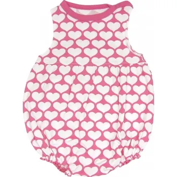 Kojenecký body Mamatti Body s nohavičkami Kočka Srdíčko - na ramínka | Velikost koj. oblečení: 68 (4-6m)