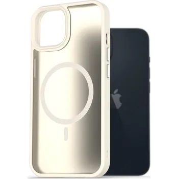 Pouzdro na mobilní telefon AlzaGuard Matte Case Compatible with Magsafe pro iPhone 13 bílý