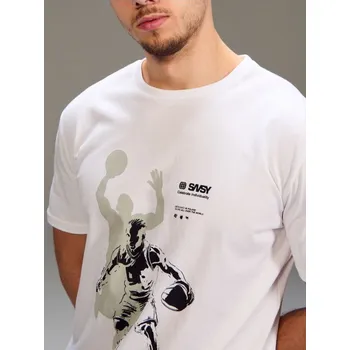 Sinsay - Bavlněná košilka s potiskem - bílá - 285HL-00X - 285HL-00X-M