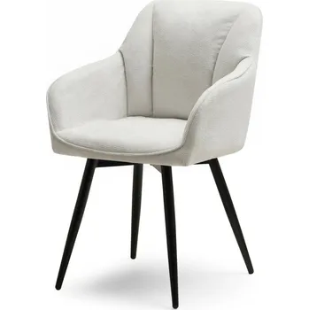 Jídelní židle Čalouněná jídelní židle MIRELVA - krémová / černá