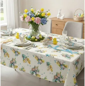 ubrus Forbyt Ubrus s nešpinivou úpravou, Velikonoční vejce a slepička Ubrusy: 120 x 140cm