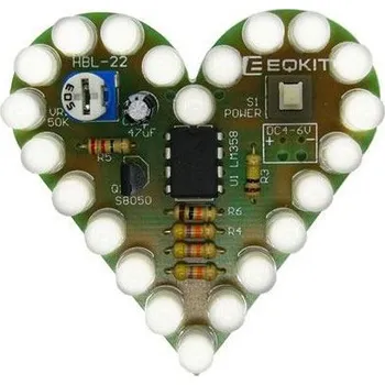 Elektronická stavebnice Blikající srdce bílé, STAVEBNICE