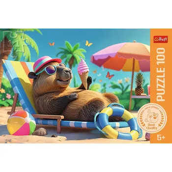 Dětské zboží Puzzle Trefl Relax ve stylu kapybary 100 dílků 5+