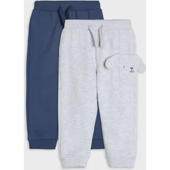 Sinsay - Teplákové joggery s 3D prvky 2 pack - mid blue - 979CQ-52X - 979CQ-52X-86