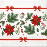 Ubrousky TaT 33x33cm Festive Poinsetia
