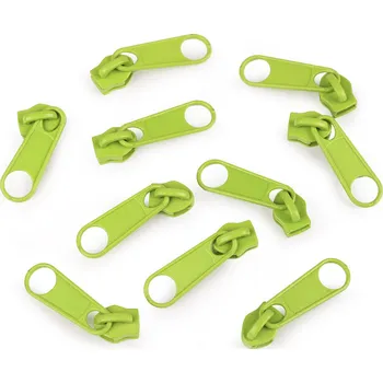 Zip Jezdec ke spirálovým zipům No 5 pro metráž typu POL, střední, 234 zelená sv.