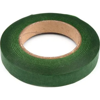 Floristická páska šíře 12 mm, velké, 3 zelené kapradí