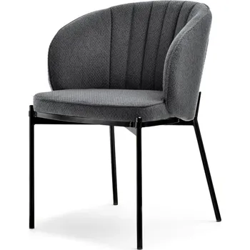 Jídelní židle Čalouněná jídelní židle IMANI - grafitová / černá